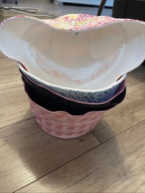 Lanvin Pink and Yellow Graphic Bucket Hat